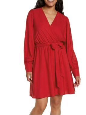 Express Women's Long Sleeve Wrap Dress Size M